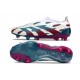 Crampons adidas Predator Elite Laceless FG Blanc Rouge Bleu