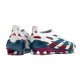 Crampons adidas Predator Elite Laceless FG Blanc Rouge Bleu