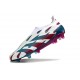 Crampons adidas Predator Elite Laceless FG Blanc Rouge Bleu