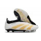 Crampons adidas Predator Elite Laceless FG Blanc Or