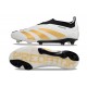 Crampons adidas Predator Elite Laceless FG Blanc Or