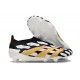 Crampons adidas Predator Elite Laceless FG Noir Blanc Or