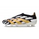 Crampons adidas Predator Elite Laceless FG Noir Blanc Or