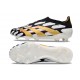 Crampons adidas Predator Elite Laceless FG Noir Blanc Or