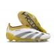 Crampons adidas Predator Elite Laceless FG Blanc Or Gris