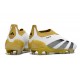 Crampons adidas Predator Elite Laceless FG Blanc Or Gris