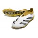 Crampons adidas Predator Elite Laceless FG Blanc Or Gris