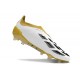 Crampons adidas Predator Elite Laceless FG Blanc Or Gris