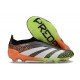 Crampons adidas Predator Elite Laceless FG Noir Blanc Vert Orange