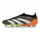 Crampons adidas Predator Elite Laceless FG Noir Blanc Vert Orange