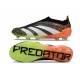 Crampons adidas Predator Elite Laceless FG Noir Blanc Vert Orange