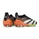 Crampons adidas Predator Elite Laceless FG Noir Blanc Vert Orange