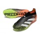 Crampons adidas Predator Elite Laceless FG Noir Blanc Vert Orange