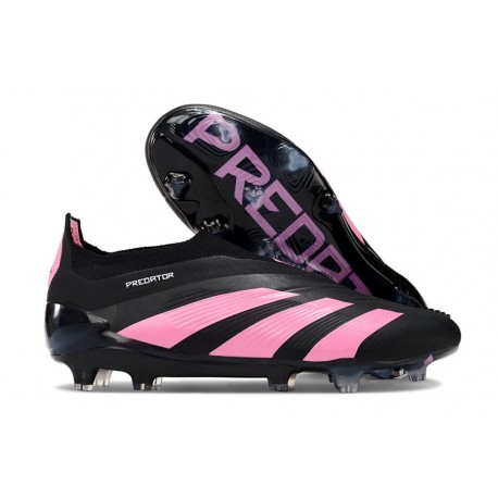 Crampons adidas Predator Elite Laceless FG Noir Rose