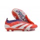 Crampons adidas Predator Elite Laceless FG Rouge Blanc