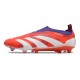 Crampons adidas Predator Elite Laceless FG Rouge Blanc