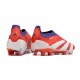 Crampons adidas Predator Elite Laceless FG Rouge Blanc