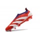 Crampons adidas Predator Elite Laceless FG Rouge Blanc