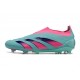 Crampons adidas Predator Elite Laceless FG Bleu Rose