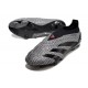 Crampons adidas Predator Elite Laceless FG Carbone Noir