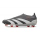 Crampons adidas Predator Elite Laceless FG Noir Blanc