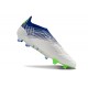 Crampons adidas Predator Elite Laceless FG Bleu Blanc Vert