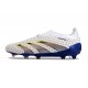 Crampons adidas Predator Elite Laceless FG Blanc Gris Rouge Bleu