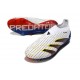 Crampons adidas Predator Elite Laceless FG Blanc Gris Rouge Bleu