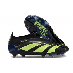 Crampons adidas Predator Elite Laceless FG Noir Vert