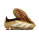 Crampons adidas Predator Elite Laceless FG Or Blanc