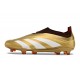 Crampons adidas Predator Elite Laceless FG Or Blanc