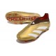 Crampons adidas Predator Elite Laceless FG Or Blanc