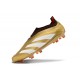 Crampons adidas Predator Elite Laceless FG Or Blanc