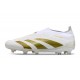 Crampons adidas Predator Elite Laceless FG Blanc Or