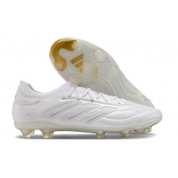 Nouvelle adidas Copa Pure II Elite + FG Cuir Blanc Ftwr Or Métallique