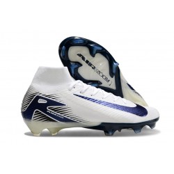 Crampon Nike Zoom Mercurial Superfly X Elite FG Blanc Bleu