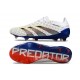 adidas Predator Elite FG Blanc Noir Bleu Rouge