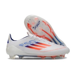 Nouvelles adidas F50 Elite FG Blanc Bleu Rouge