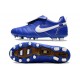 Crampons Nike Tiempo Legend 10 Elite FG Ronaldo Bleu Blanc