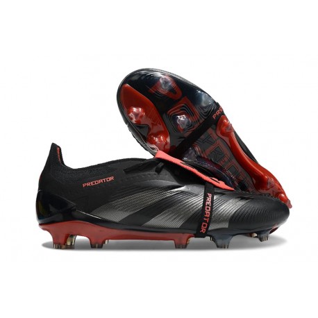 Crampons adidas Predator Elite FT FG Noir Gris Quatre Rouge Lucide