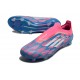 Crampons adidas F50 Elite Laceless FG Bleu Solaire Blanc Ftwr Rose