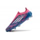 Crampons adidas F50 Elite Laceless FG Bleu Solaire Blanc Ftwr Rose