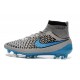 Chaussures Foot Nouvelle Nike Magista Obra FG ACC Gris Bleu