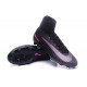 Chaussures de Cristiano Ronaldo Nike Nouvelles 2016 Mercurial Superfly V FG Noir Rose