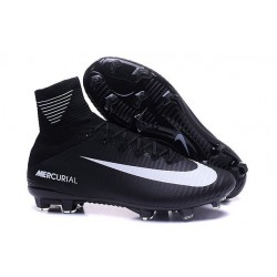 Nike Meilleur Mercurial Superfly V FG Crampon Homme Noir Blanc