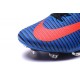 Nike Meilleur Mercurial Superfly V FG Crampon Homme Bleu Noir Orange