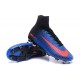 Nike Meilleur Mercurial Superfly V FG Crampon Homme Bleu Noir Orange