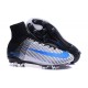 Nike Meilleur Mercurial Superfly V FG Crampon Homme Blanc Bleu Noir