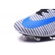 Nike Meilleur Mercurial Superfly V FG Crampon Homme Blanc Bleu Noir