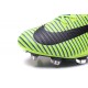 Nike Meilleur Mercurial Superfly V FG Crampon Homme Vert Bleu Noir